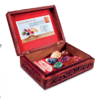 CHAKRA STONE WODDEN BOX